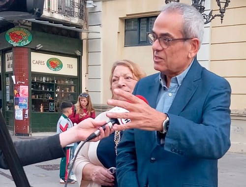 El portaveu Jaume Graells compareix davant la premsa