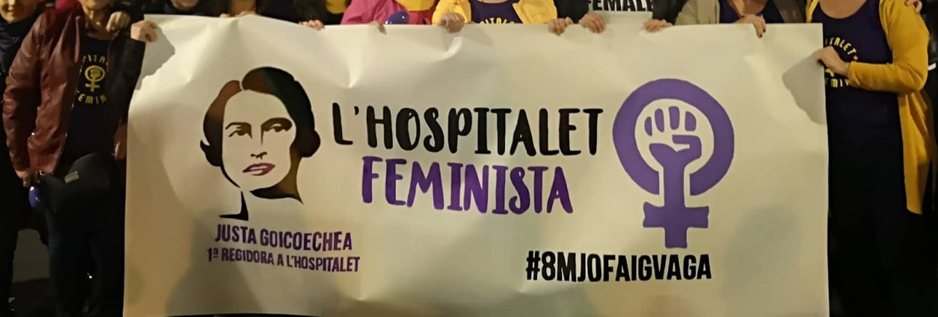 Manifestació pel 8M de 2019 reclamant un L'Hospitalet feminista